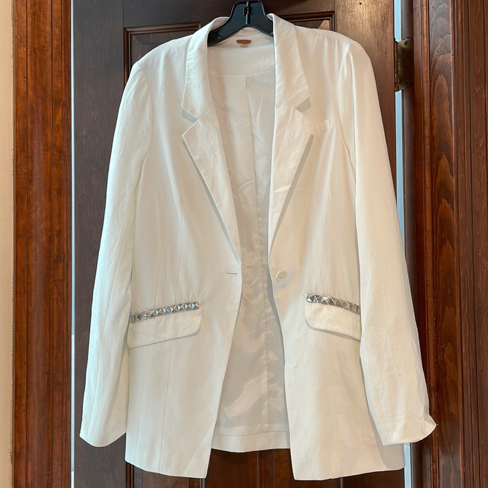 NWT Free People white summer blazer